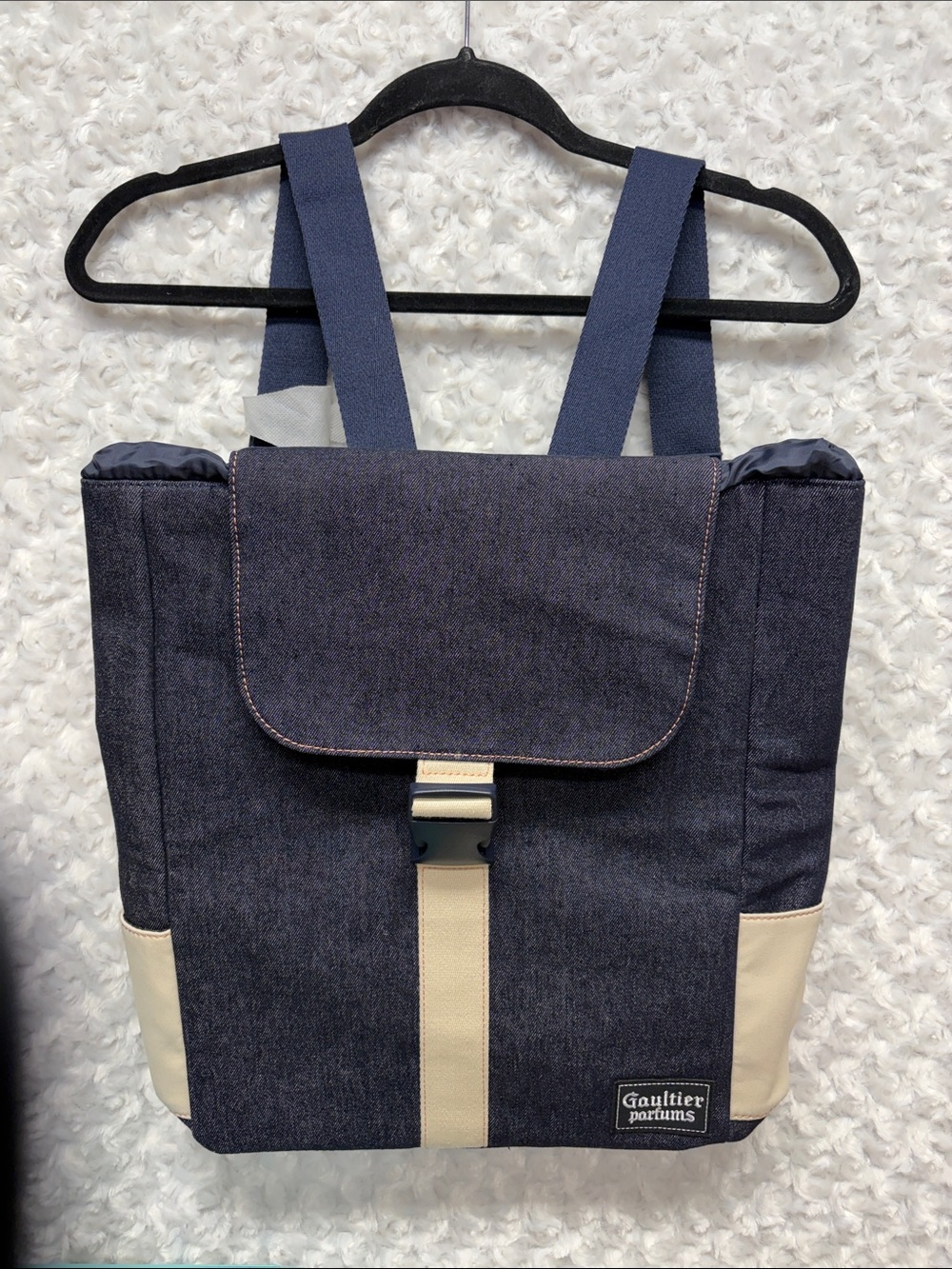 Jean Paul Gaultier Parfums denim backpack